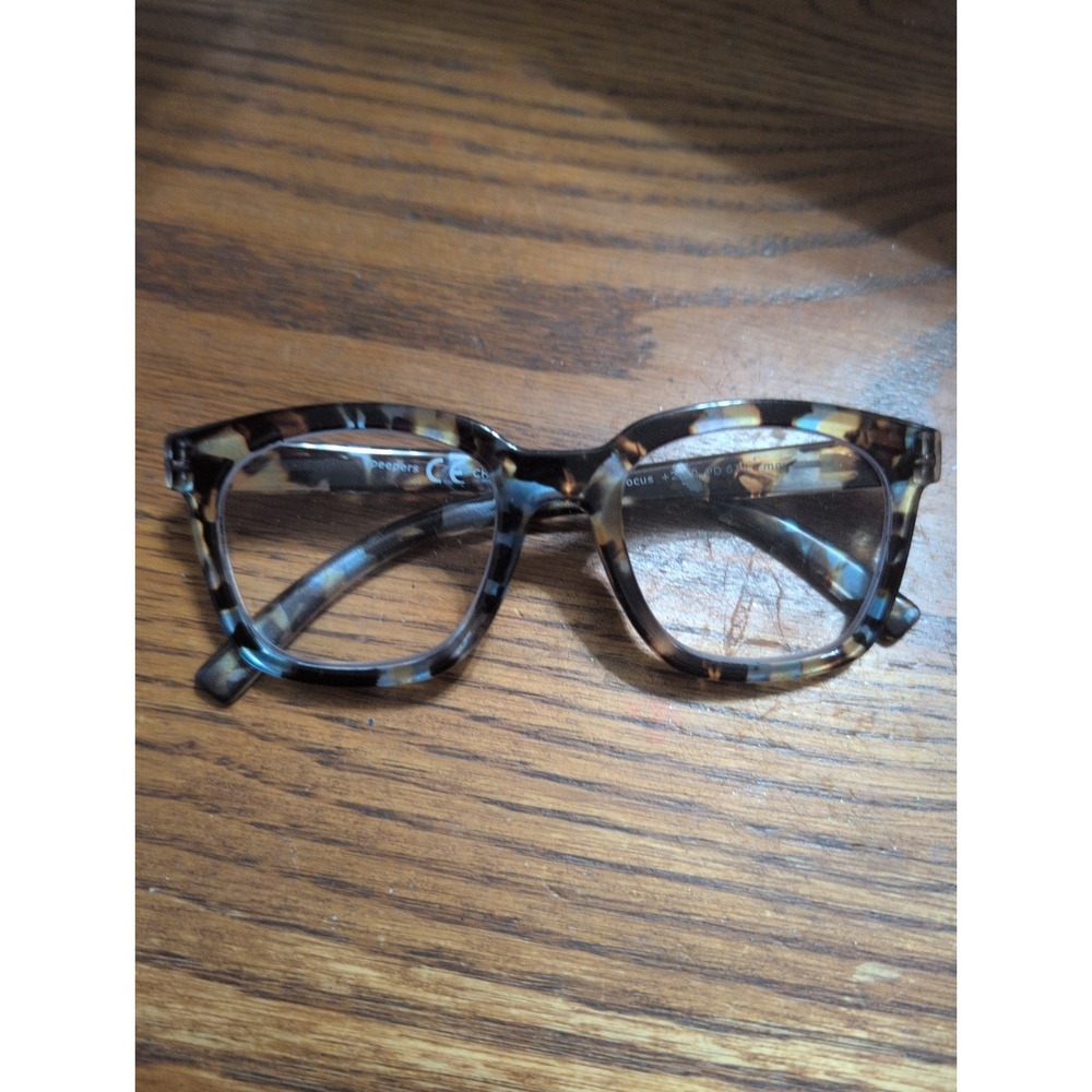 Peepers To The Max Focus Blue Light Filtering Reading Glasses Blue Quartz +2.50